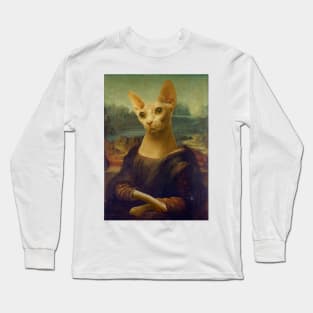 Mona Lisa Sphynx Cat - Gioconda Sphynx Cat - Pet Gift Long Sleeve T-Shirt